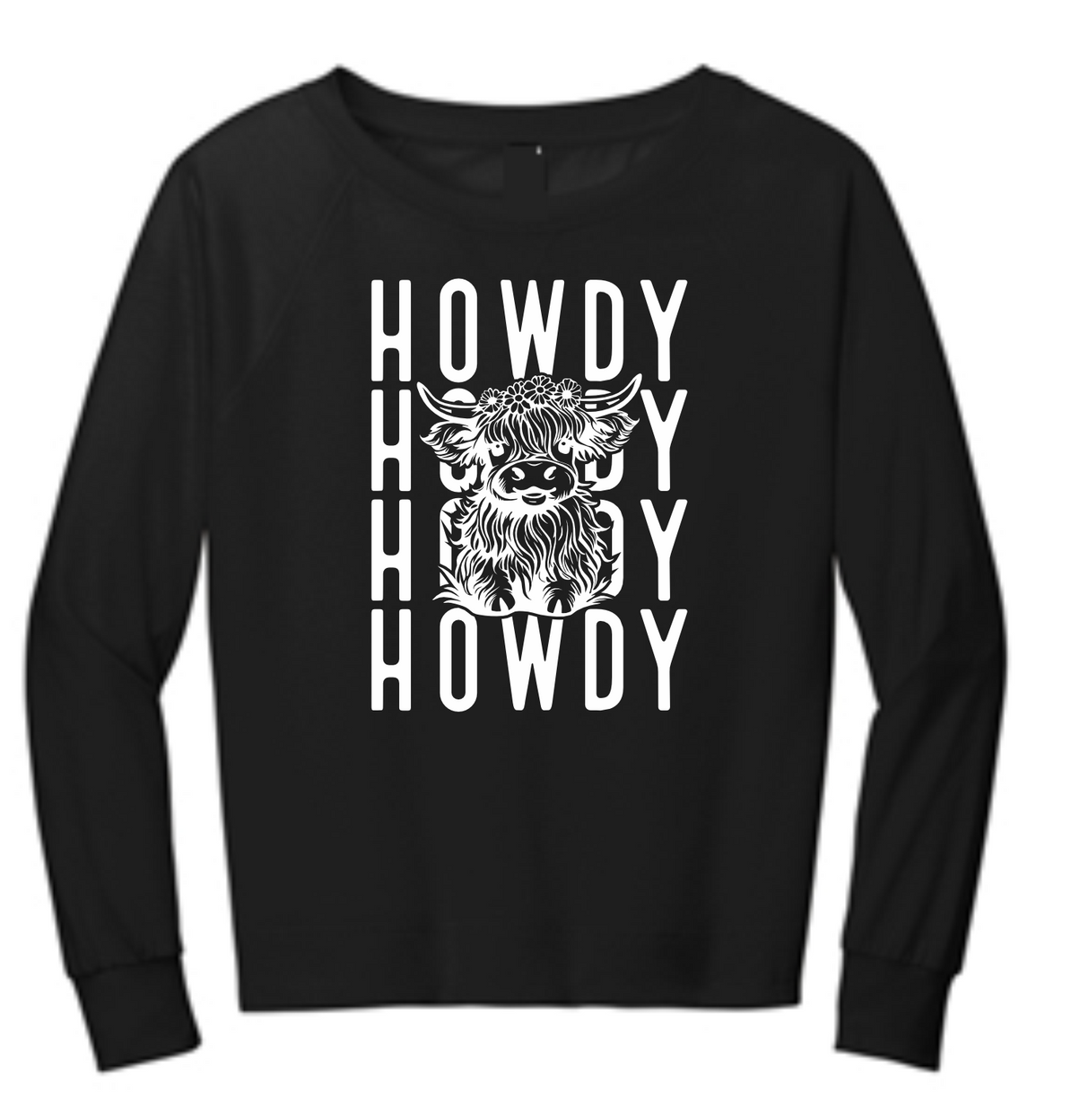 Howdy Cattle Graphic Lightweight Sweatshirt