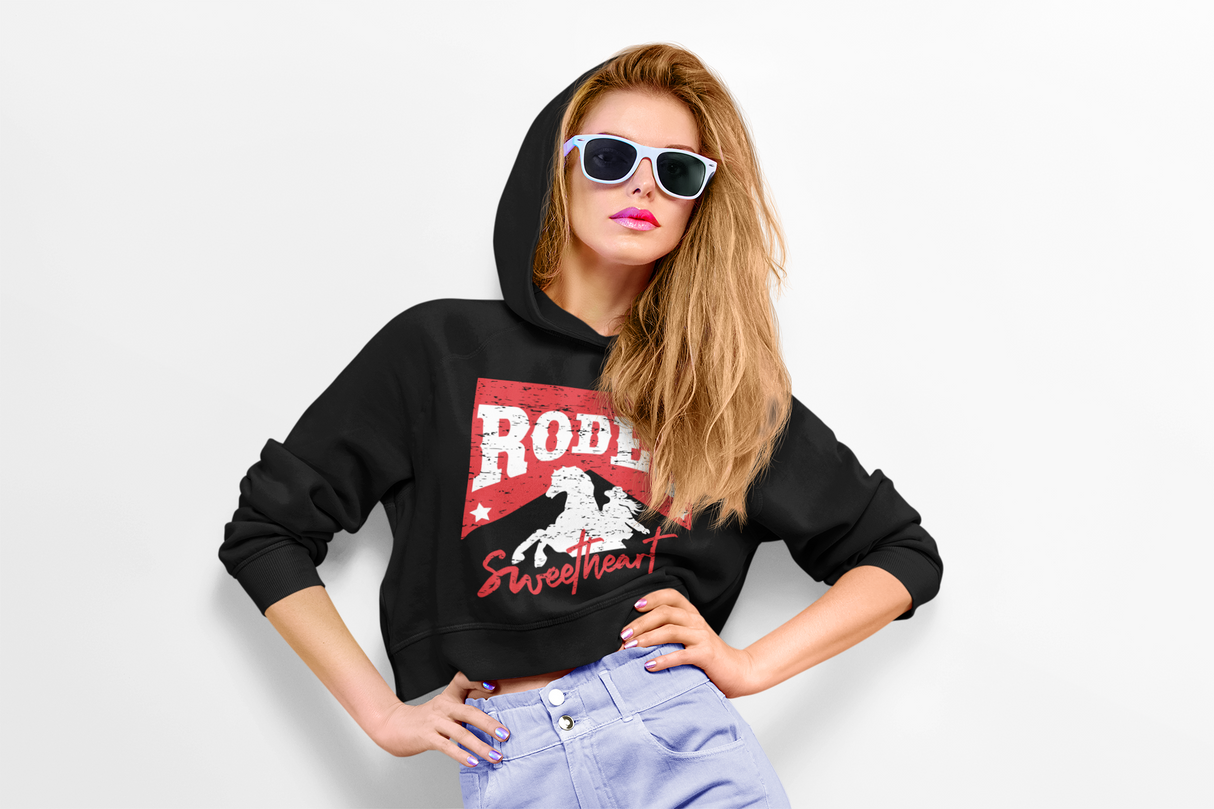 Rodeo Sweetheart Cropped T-Shirt Hoodie